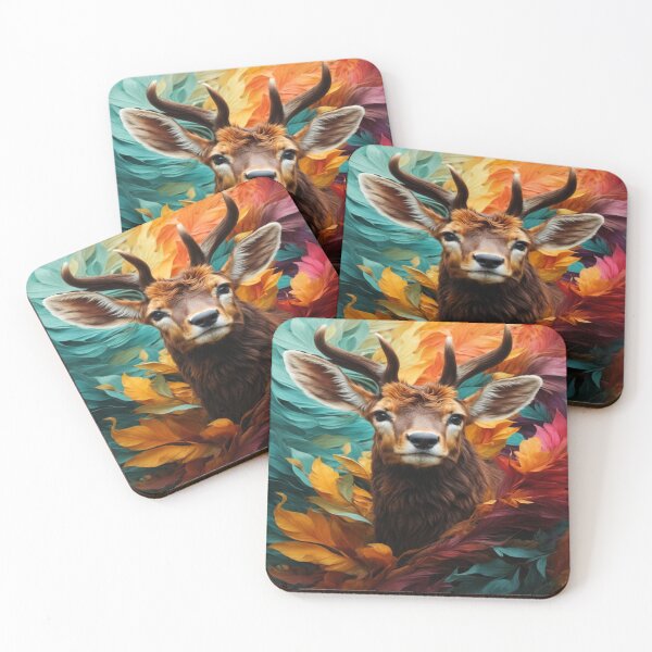 Item preview, Abstract portrait of a Deer designed and sold by Enchanting Art Vista.