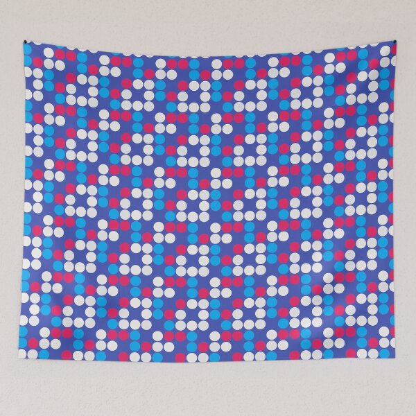 Item preview, Blue White Red Abstract Modern Contemporary Print Pattern  designed and sold by VioletsnPansies.