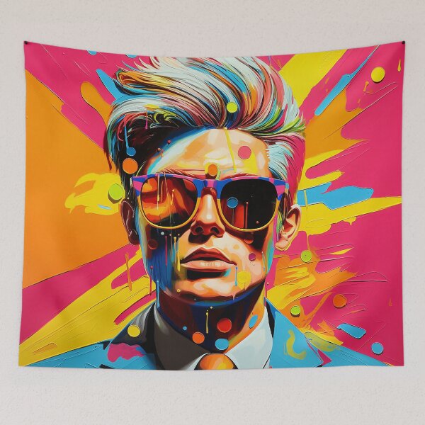 Aperçu de l'œuvre Textured Pop art Portrait créée et vendue par Salem3one.