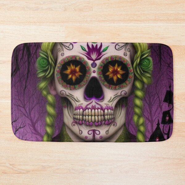 Item preview, Cool Trippy Colorful Zombie Sugar Skull Doll Figure designed and sold by TheDarkWardrobe.