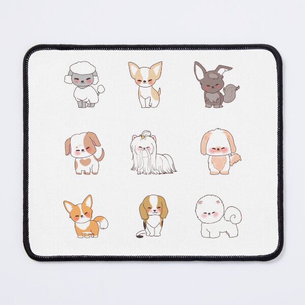 Item preview, little kawaii puppies smiling happy designed and sold by huape.