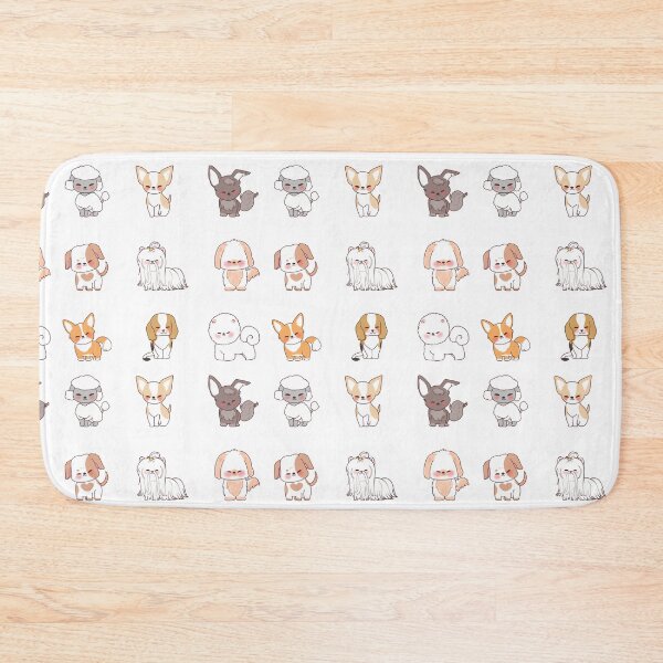 Item preview, little kawaii puppies smiling happy designed and sold by huape.