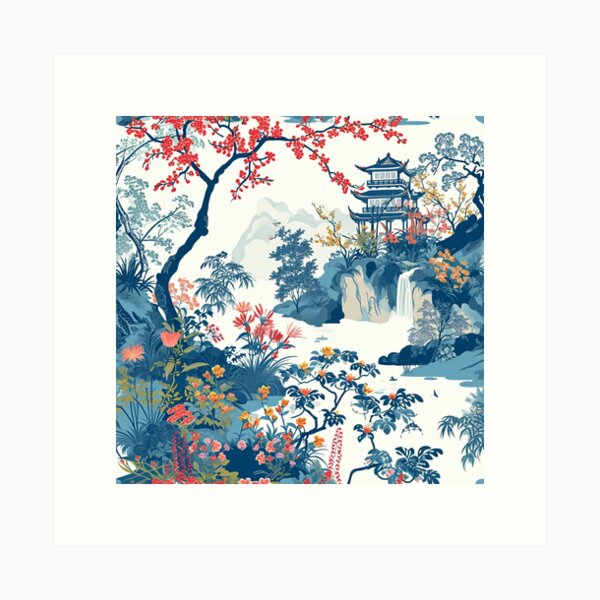 Item preview,  Toile De Jouy Countryside Seamless Pattern  designed and sold by EvgeniiaSim.