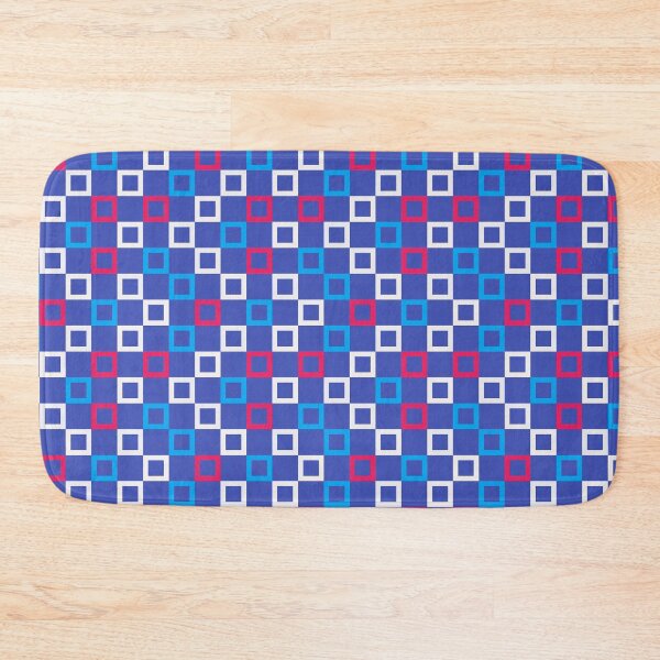 Item preview, Blue White Red Abstract Modern Contemporary Print Pattern  designed and sold by VioletsnPansies.