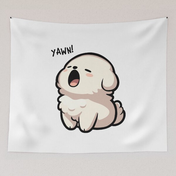 Item preview, Adorable Sleepy Dog: Tired and Eepy Baby Talk Trend designed and sold by Maria Garcia.