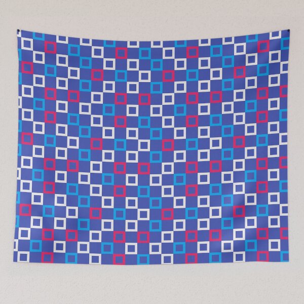 Item preview, Blue White Red Abstract Modern Contemporary Print Pattern  designed and sold by VioletsnPansies.