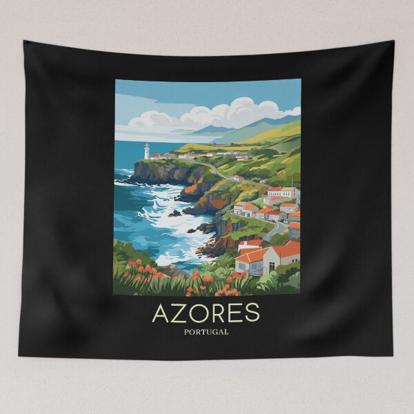 Item preview, A Pop Art Travel Print of Azores - Portugal designed and sold by StudioRedKoala.