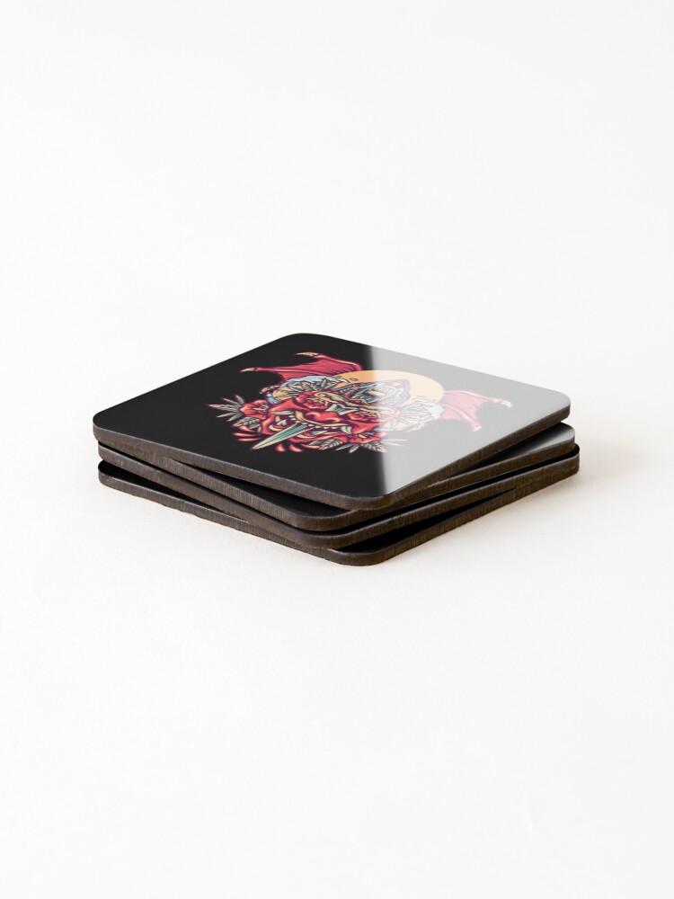 Thumbnail 4 of 5, Coasters (Set of 4), Devil's Eye In Roses designed and sold by Boomroom.