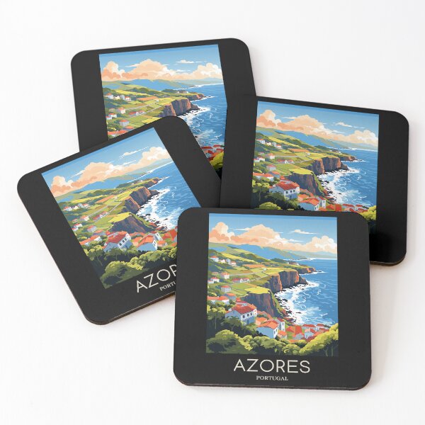Item preview, A Pop Art Travel Print of Azores - Portugal designed and sold by StudioRedKoala.