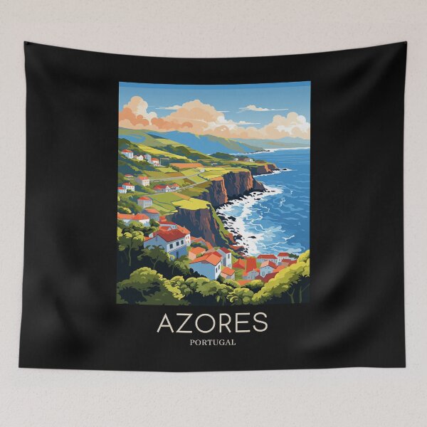 Item preview, A Pop Art Travel Print of Azores - Portugal designed and sold by StudioRedKoala.