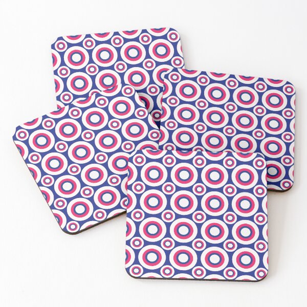 Item preview, Blue White Red Abstract Modern Contemporary Print Pattern  designed and sold by VioletsnPansies.