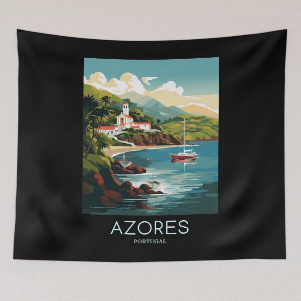 Item preview, A Pop Art Travel Print of Azores - Portugal designed and sold by StudioRedKoala.