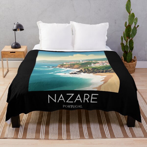 Item preview, A Pop Art Travel Print of Nazare - Portugal designed and sold by StudioRedKoala.