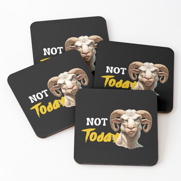 Artikelvorschau, Not Today Sheep mit lustigem Buchstabendruck entworfen und verkauft von NatureStyle555.