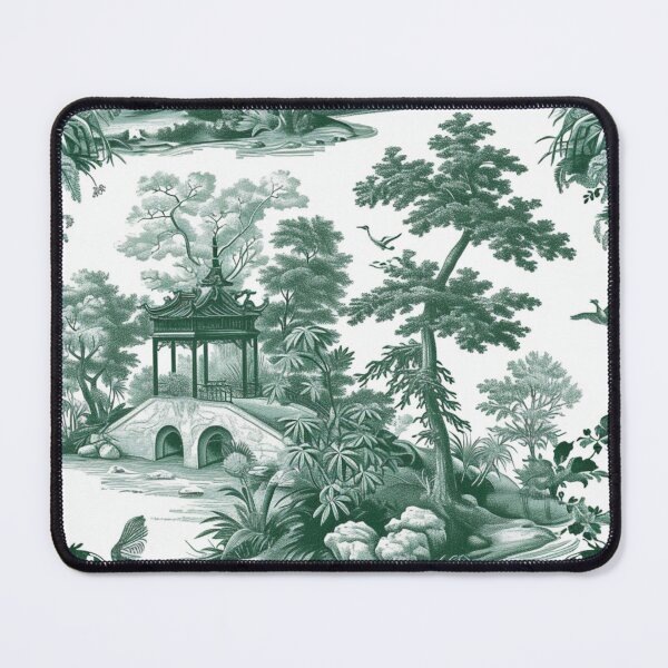 Item preview, Toile De Jouy Countryside Seamless Pattern in Green designed and sold by EvgeniiaSim.