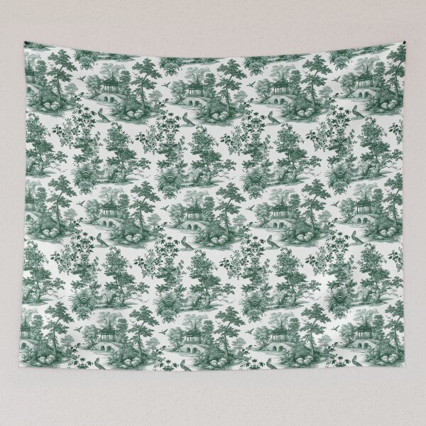 Item preview, Toile De Jouy Countryside Seamless Pattern in Green designed and sold by EvgeniiaSim.