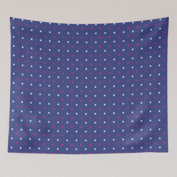Item preview, Blue White Red Abstract Modern Contemporary Print Pattern  designed and sold by VioletsnPansies.