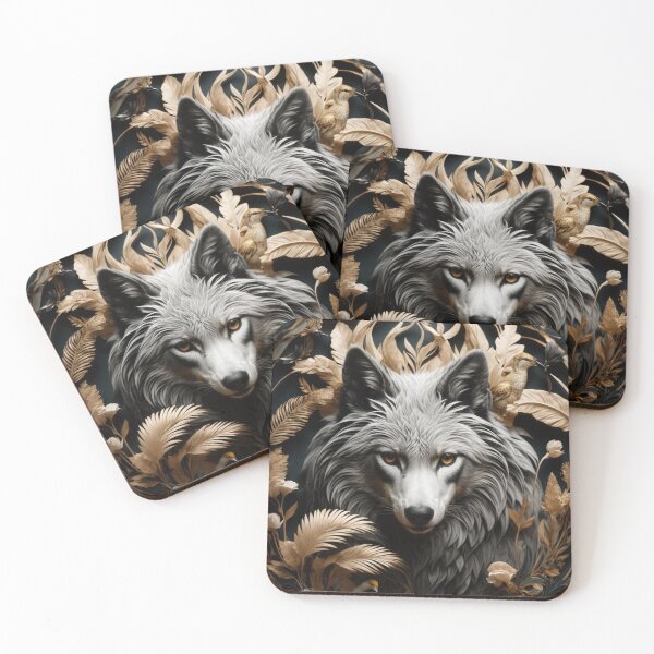 Item preview, Abstract Monochromatic Wolf designed and sold by Enchanting Art Vista.