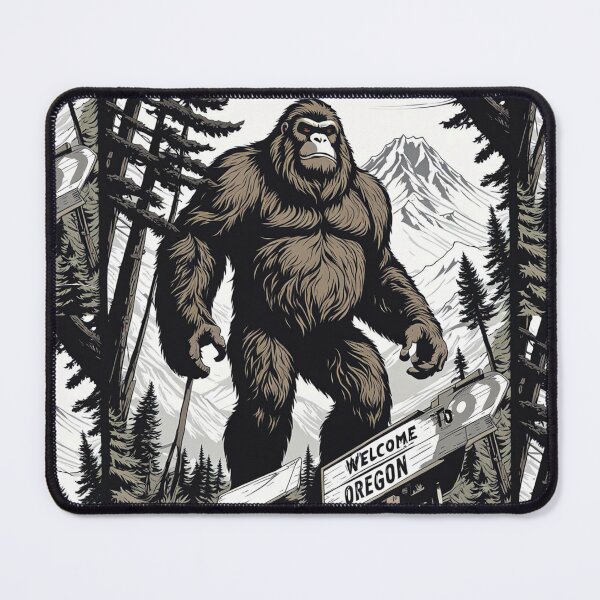 Item preview, Bigfoot - Welcome To Oregon with Mt. Hood designed and sold by WastelandsEdge.