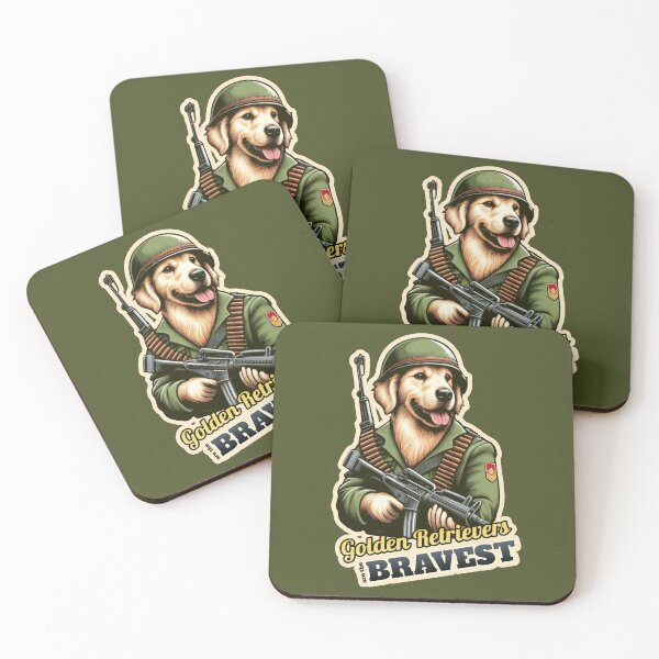 Item preview, Golden Retriever soldier designed and sold by ThisDress.