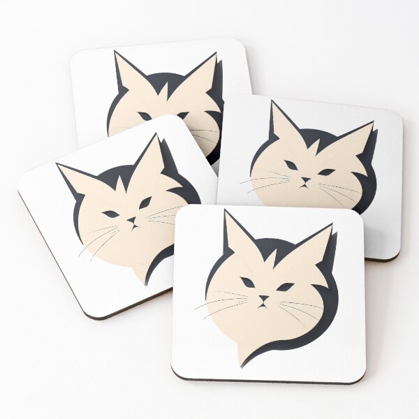 Item preview, Cybercat Head Button designed and sold by Toms Tee.
