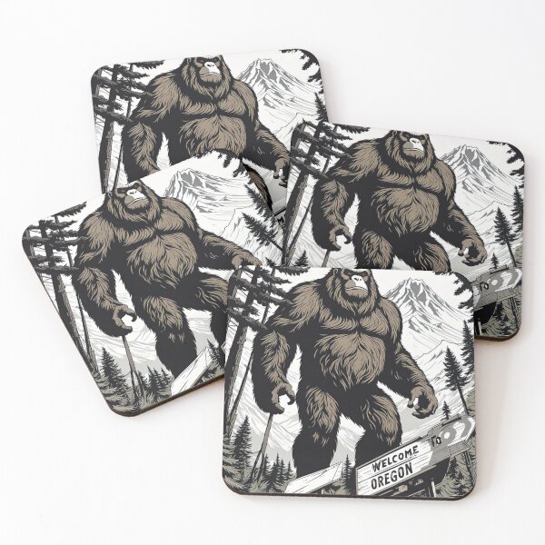 Item preview, Bigfoot - Welcome To Oregon with Mt. Hood designed and sold by WastelandsEdge.