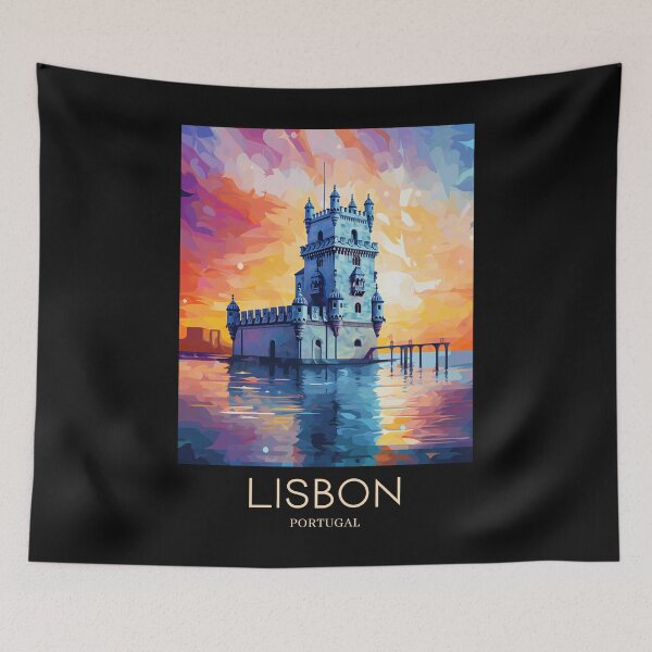 Item preview, A Pop Art Travel Print of Lisbon - Portugal designed and sold by StudioRedKoala.