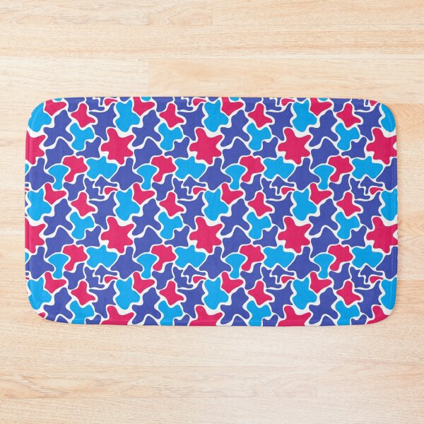Item preview, Blue White Red Abstract Modern Contemporary Print Pattern  designed and sold by VioletsnPansies.
