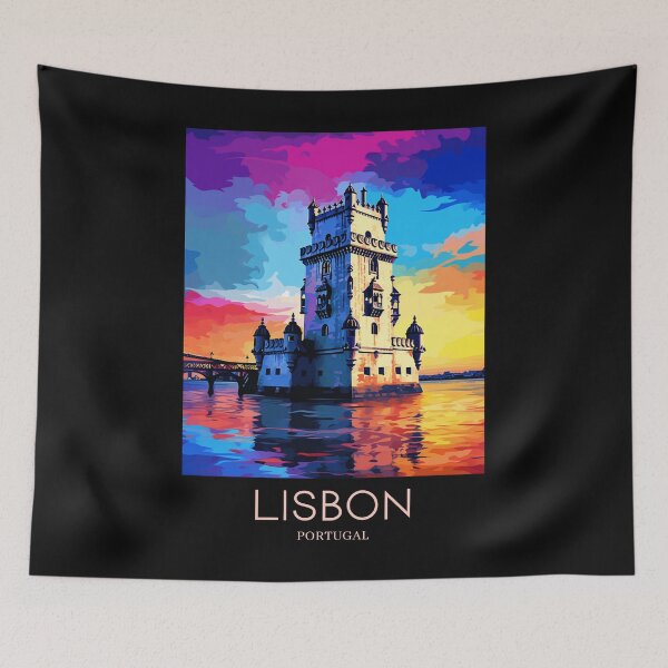 Item preview, A Pop Art Travel Print of Lisbon - Portugal designed and sold by StudioRedKoala.