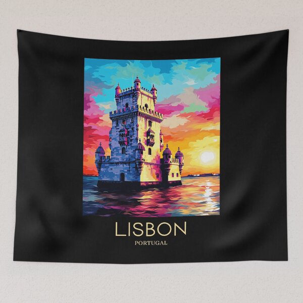 Item preview, A Pop Art Travel Print of Lisbon - Portugal designed and sold by StudioRedKoala.