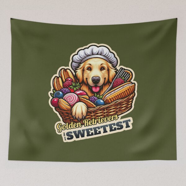 Item preview, Golden Retriever confectioner designed and sold by ThisDress.