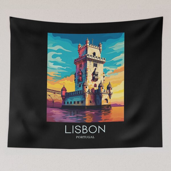 Item preview, A Pop Art Travel Print of Lisbon - Portugal designed and sold by StudioRedKoala.