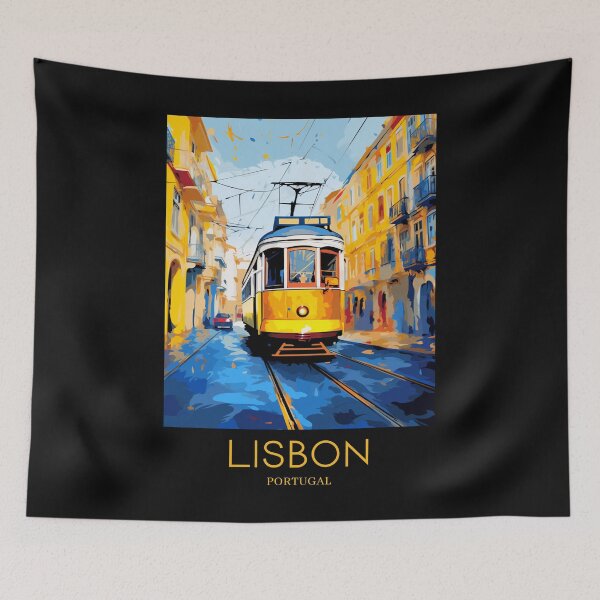 Item preview, A Pop Art Travel Print of Lisbon - Portugal designed and sold by StudioRedKoala.