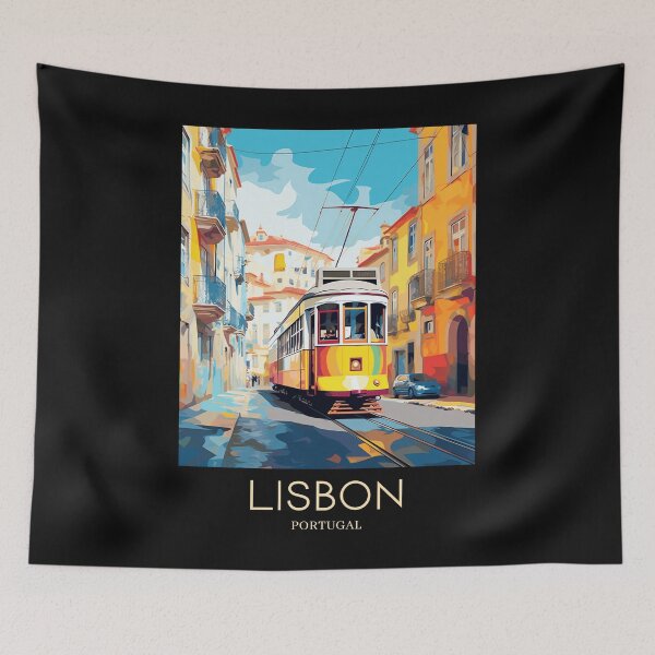 Item preview, A Pop Art Travel Print of Lisbon - Portugal designed and sold by StudioRedKoala.