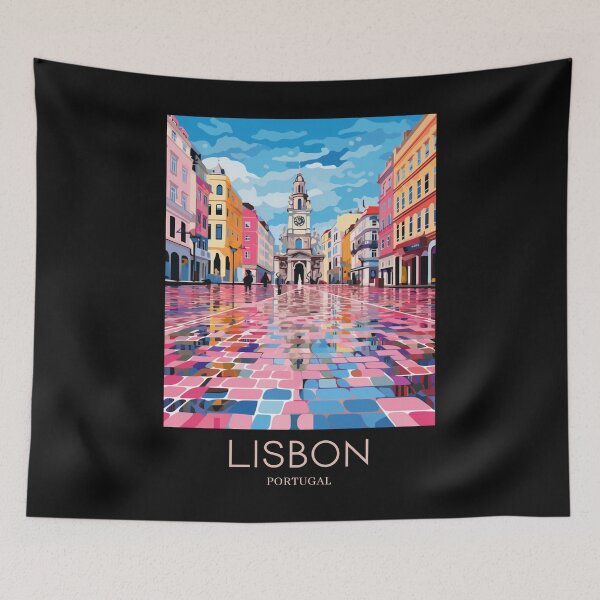 Item preview, A Pop Art Travel Print of Lisbon - Portugal designed and sold by StudioRedKoala.
