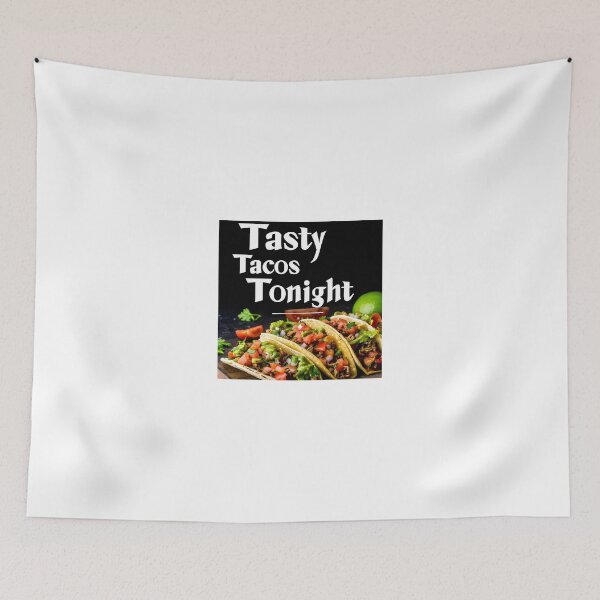 Item preview, Tasty Tacos Tonight Alliteration Art Print - Flavorful Foodie designed and sold by ArboretumFinds.