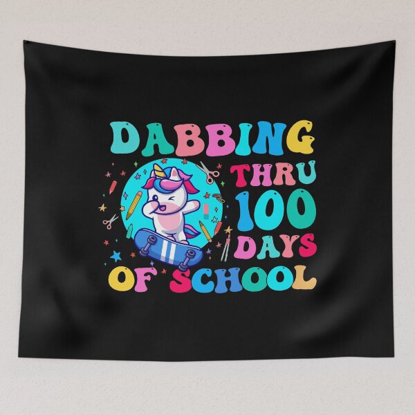 Item preview, Dabbing Unicorn, Happy 100th Day of School, Dabbing Thru 100 Days of School. designed and sold by ArtByKatti.