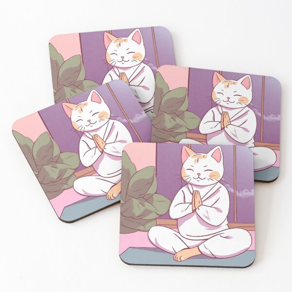 Item preview, Kitty Yoga Pose - "Meowmaste" designed and sold by petsfromweb.