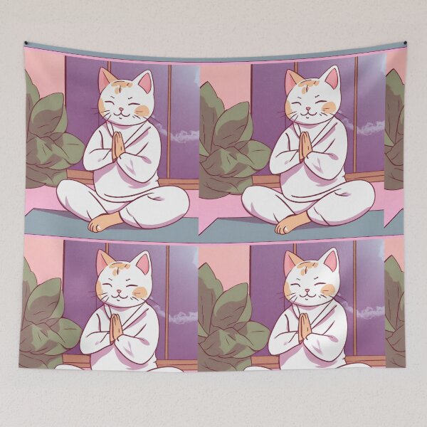 Item preview, Kitty Yoga Pose - "Meowmaste" designed and sold by petsfromweb.