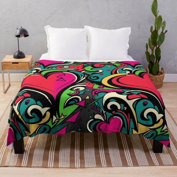 Item preview, Wild hearts in graffiti design designed and sold by randrdesign.