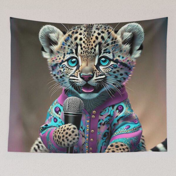 Item preview, Baby Cheetah Rockstar Singing designed and sold by JohnXD247.