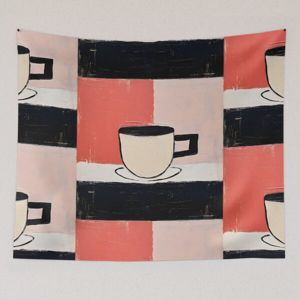 Item preview, Sipping Serenity- Uncluttered Coffee Tranquility in Minimalist Tones designed and sold by OlfactoART Studio.