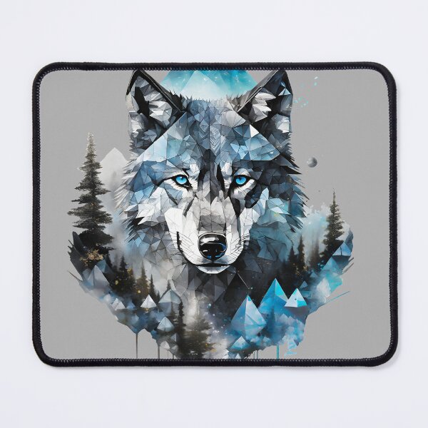 Item preview, Geometric Winter Wolf designed and sold by DappledMoon.