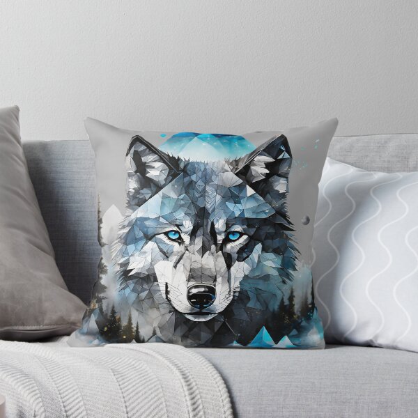 Artikelvorschau, Geometrischer Winterwolf entworfen und verkauft von DappledMoon.