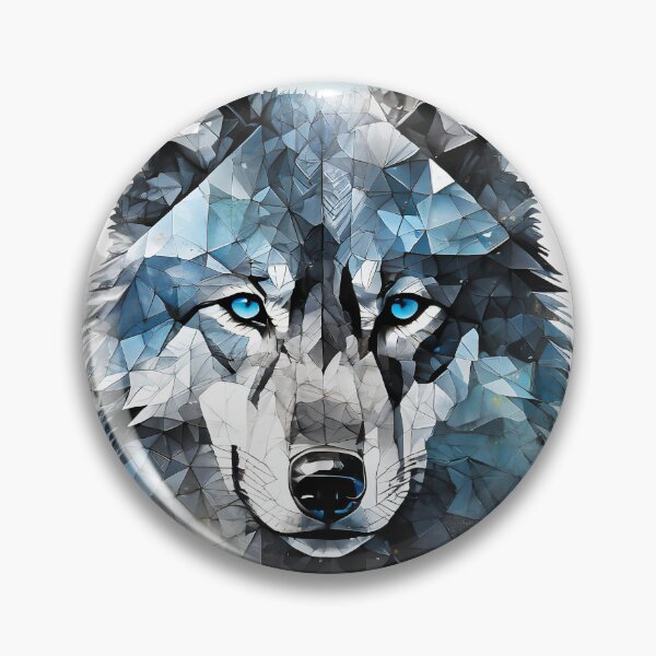 Artikelvorschau, Geometrischer Winterwolf entworfen und verkauft von DappledMoon.