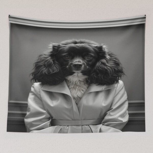 Aperçu de l'œuvre Élégance canine monochrome créée et vendue par Enchanting Art Vista.