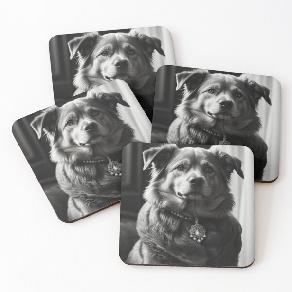 Item preview, Monochrome Dog Elegance designed and sold by Enchanting Art Vista.
