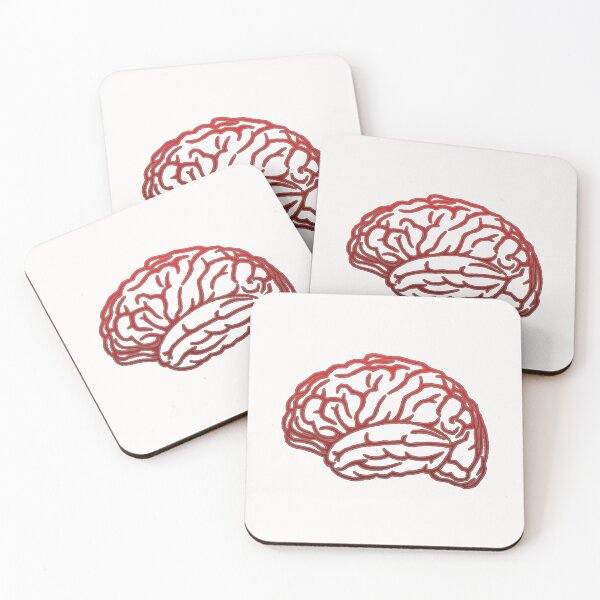 Item preview, Brain Outline - Red, White Background designed and sold by Artsy-Chemist.
