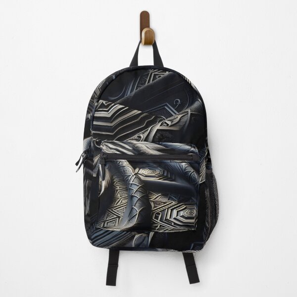 Item preview, Intricate Geometric Patterns Black Fabric Design designed and sold by RevGens.