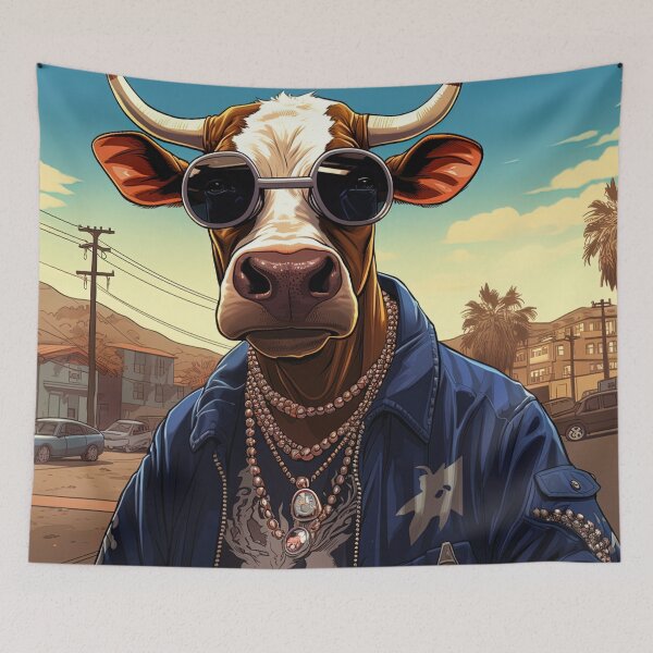 Item preview, Cow | Hip Hop style designed and sold by ComicsFactory.